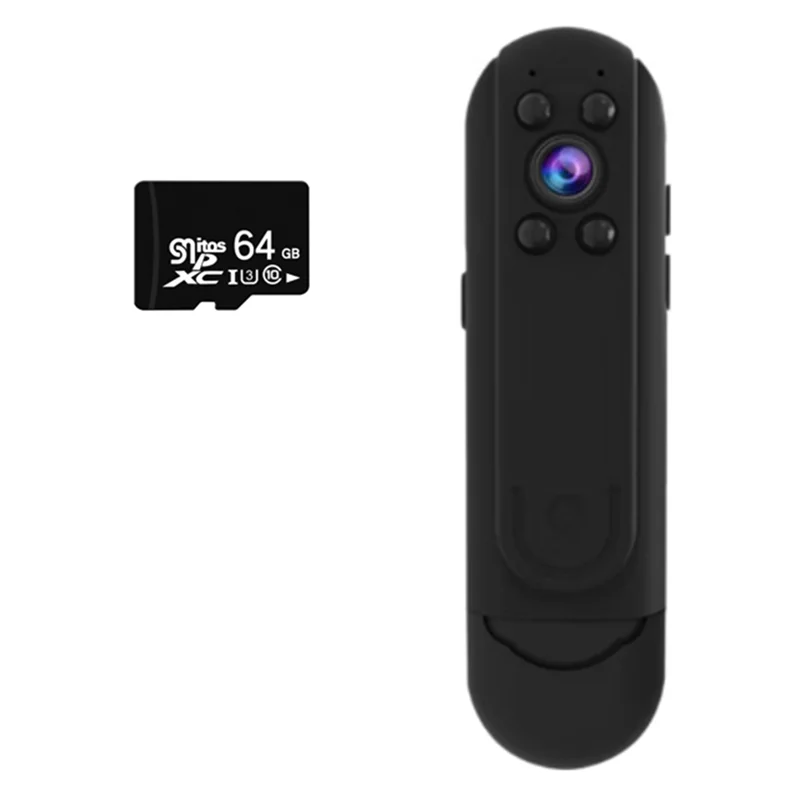 AED7-Mini Logger HD Digitale 1080P Groothoek Body Cam Bewegingsdetectie Snapshot Logger Met 64G Geheugenkaart