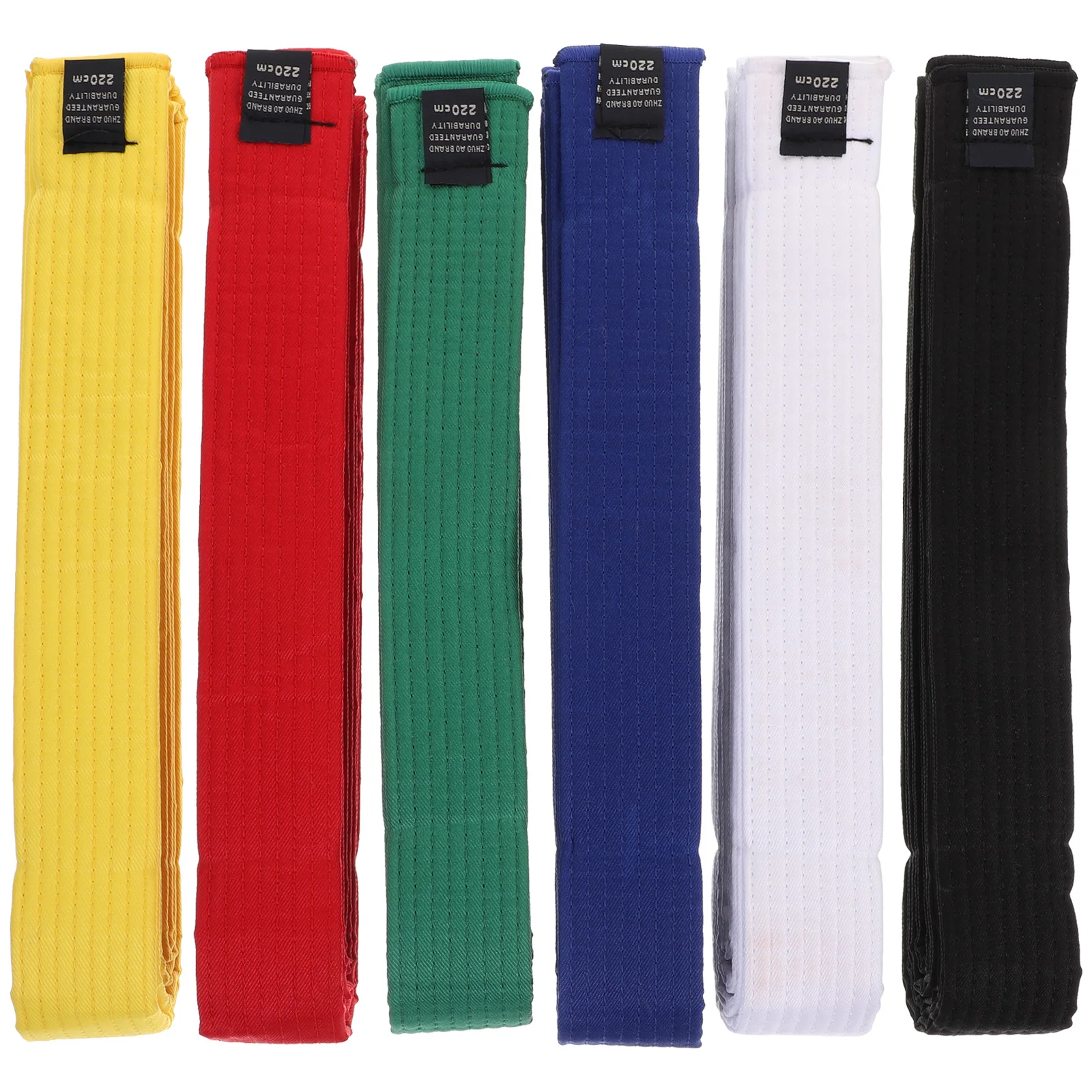 

6pcs Taekwondo Belts Cotton Waist Bands For Martial Arts Training Durable Comfortable Karate Belt Set Gear For Men Women