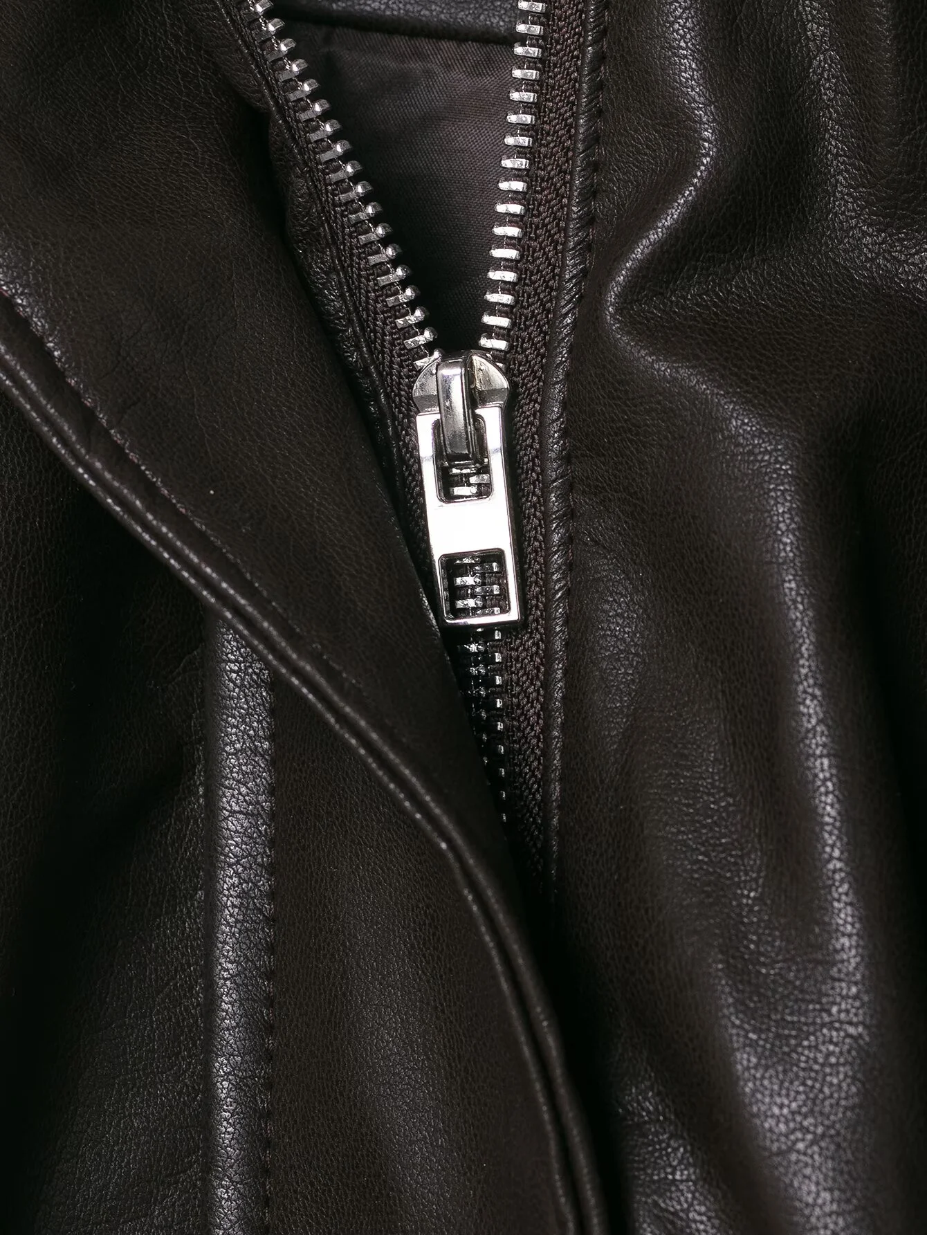 แจ็คเก็ตบอมเบอร์ทรงหลวม แขนยาว คอสูง สไตล์หนัง พองตัว แฟชั่นลำลอง ใส่สบาย สำหรับผู้หญิง ฤดูหนาว 2025