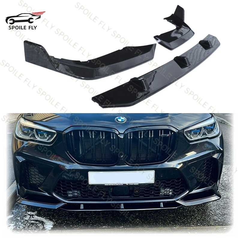 

2019 To 2023 For BMW F95 X5M M Performance Car Front Lip Bumper Splitter Spoiler OEM FIT Glossy Black Body Kits Guard By ABS