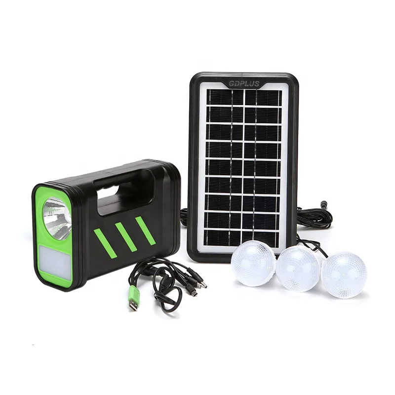 

Rechargeable solar light manufacture GD PLUS brand solar portable light kit