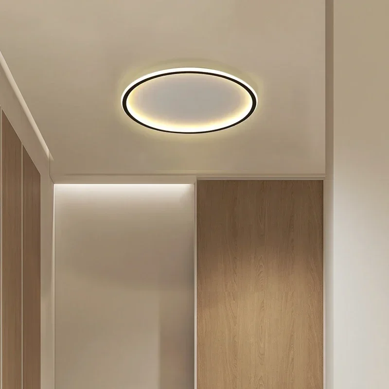 Nordic Minimalist LED Ceiling Light For Bedroom Living Room Aisle Study Room Balcony Circular Remote Control Lighting Chandelier