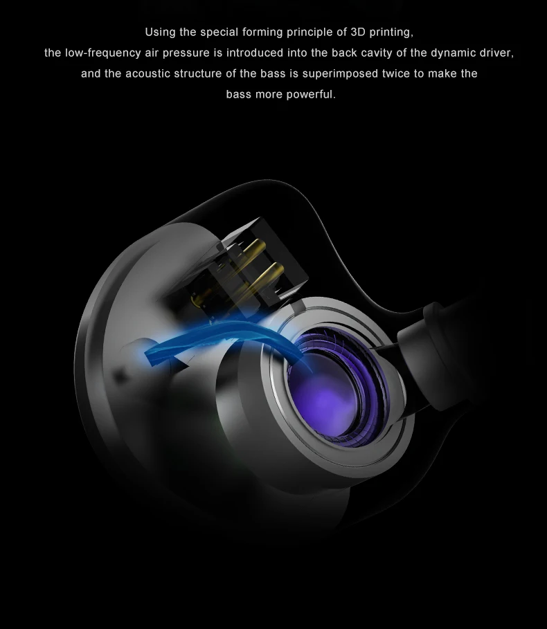 INAWAKEN DAWN Ms IEM Kopfhörer Lila-Gold-Membran-Dynamik-Treiber mit abgeschirmtem OFC-Kabel für Audiophile-Musiker – Detail 7