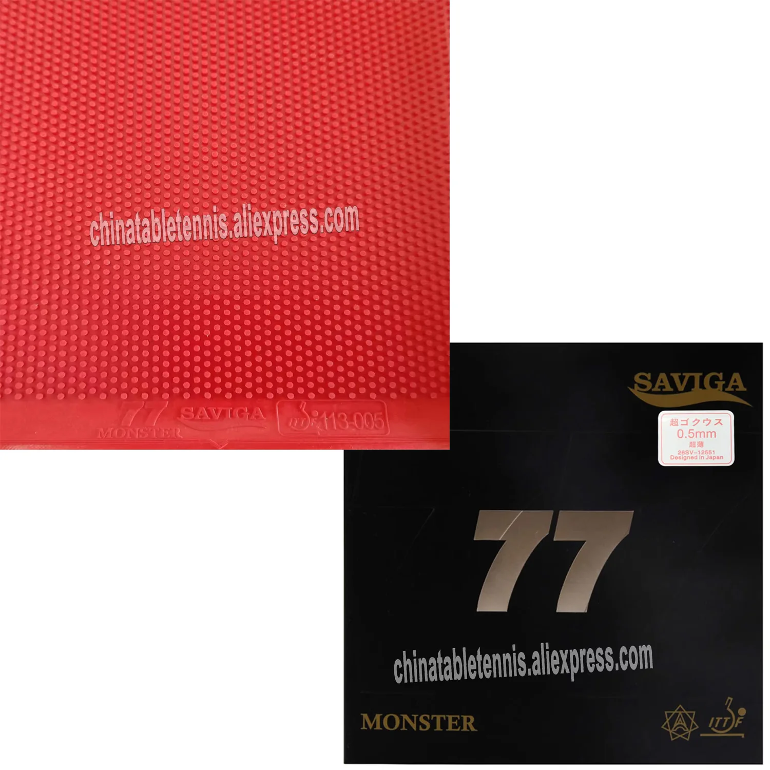 

SAVIGA 77 Monster Table Tennis Rubber Long Pips Ping Pong Rubber with Sponge