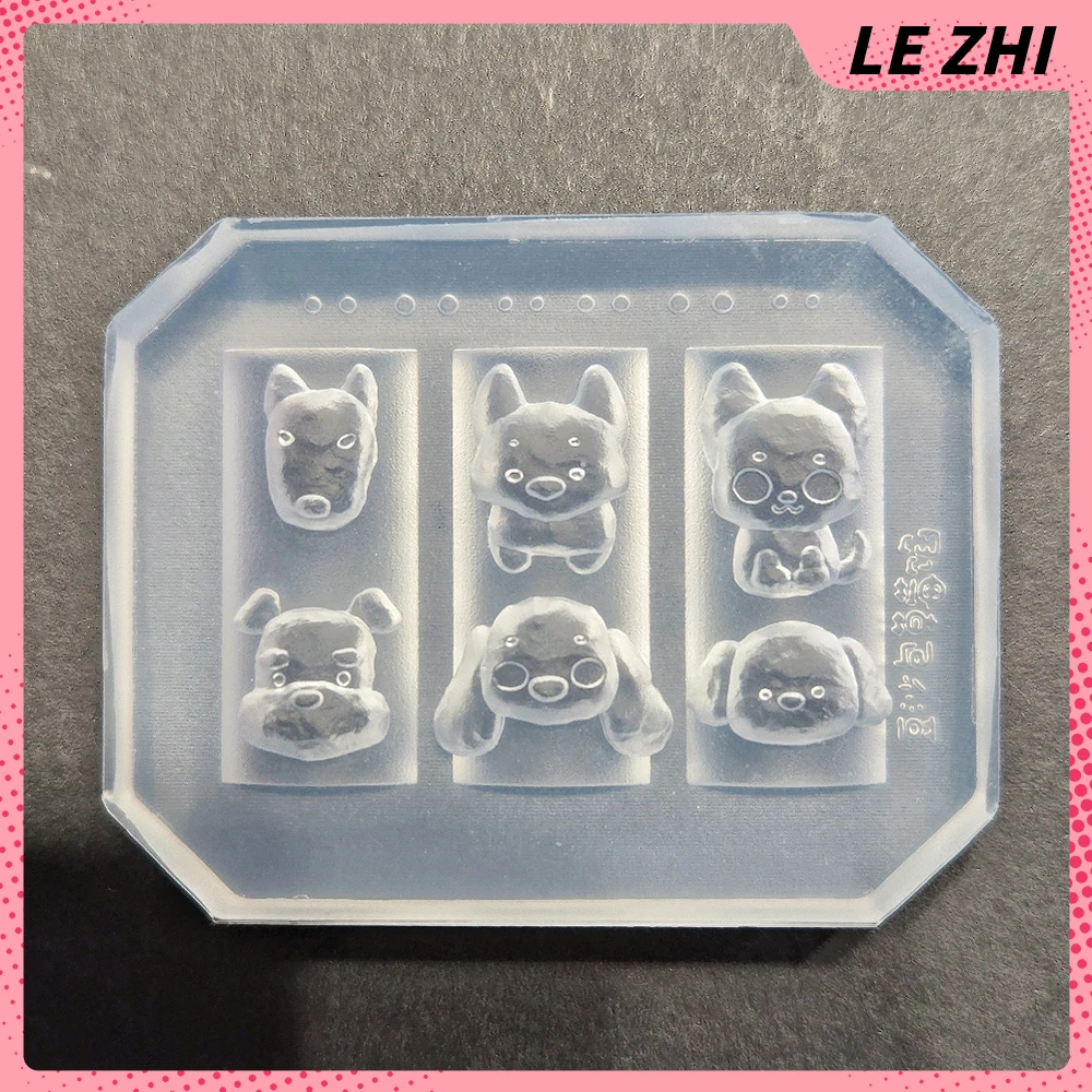 الكرتون لطيف الحيوانات القطط الكلاب أرنب سيليكون مسمار الفن قالب قالب Kawaii ثلج زهرة Diy تصميم مسمار الفن نحت القالب