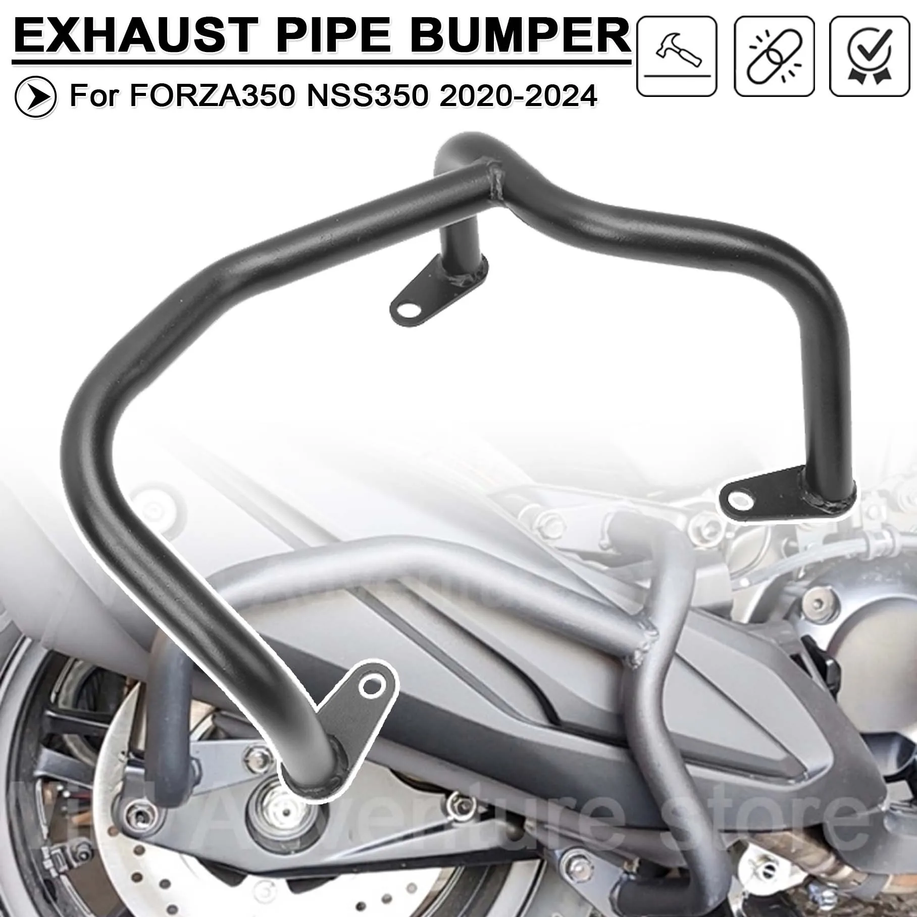 

Bumper Guard Bar For Honda Exhaust Pipe Bumper Muffler Protector For Forza 350 For FORZA350 NSS350 NSS 350 NSS 350NSS 2020-2024