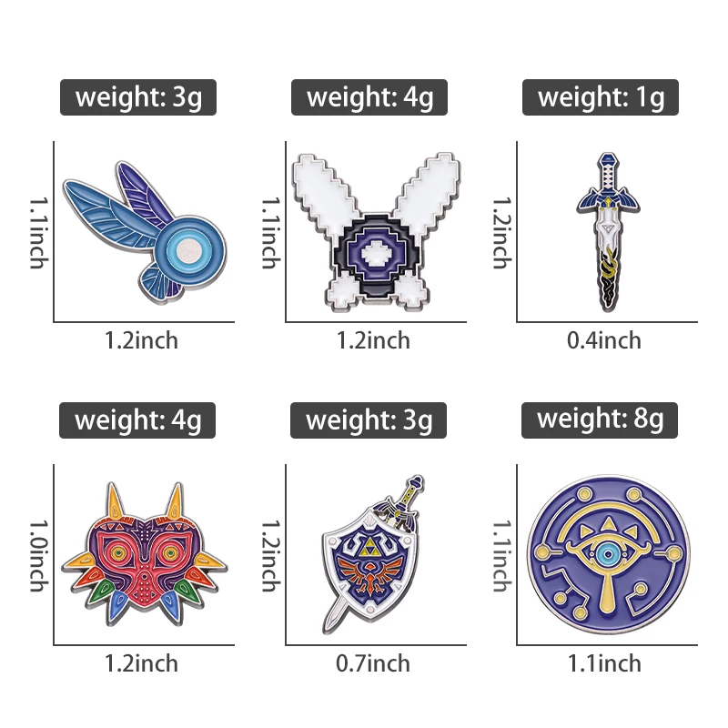 Anime Collection 3-6pcs/Set Enamel Pins Custom Cartoon Icon Brooch Lapel Badge Cute Jewelry for Fans