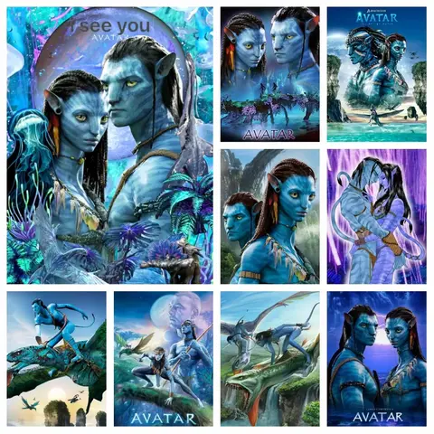 ชุดภาพวาดเพชร 5 มิติ Avatar The Way Of Water งานฝีมือ DIY ภาพศิลปะแบบเต็มผืน/แบบสี่เหลี่ยม ลายโรม ของขวัญสำหรับเพื่อน