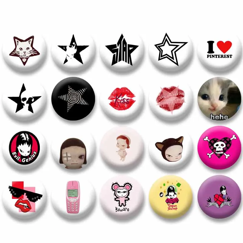 

Creative Funny Y2K Accesstic Brooch on Clothing Star Lips Button Pins Backpack Shoes Jewelry Badge Accessories Souvenir Gifts
