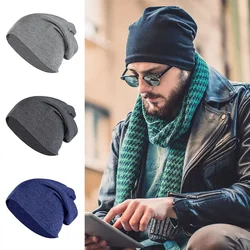 Solid Color Autumn Spring Beanies Hats Luxury Hats for Man Male Classical Hip Hop Bonnet Caps Soft Cotton Windproof Skullies