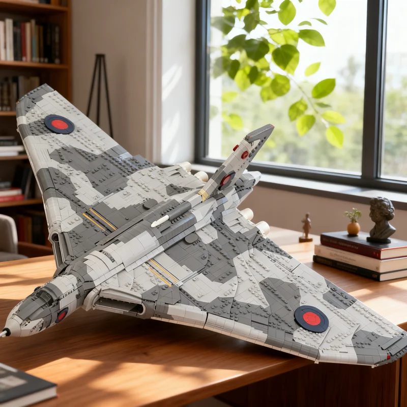 

5806 деталей MOC: Модель самолета Avro Vulcan, конструктор, рождественский подарок, игрушка, креативная идея для самостоятельной сборки, развивающая игрушка для детей