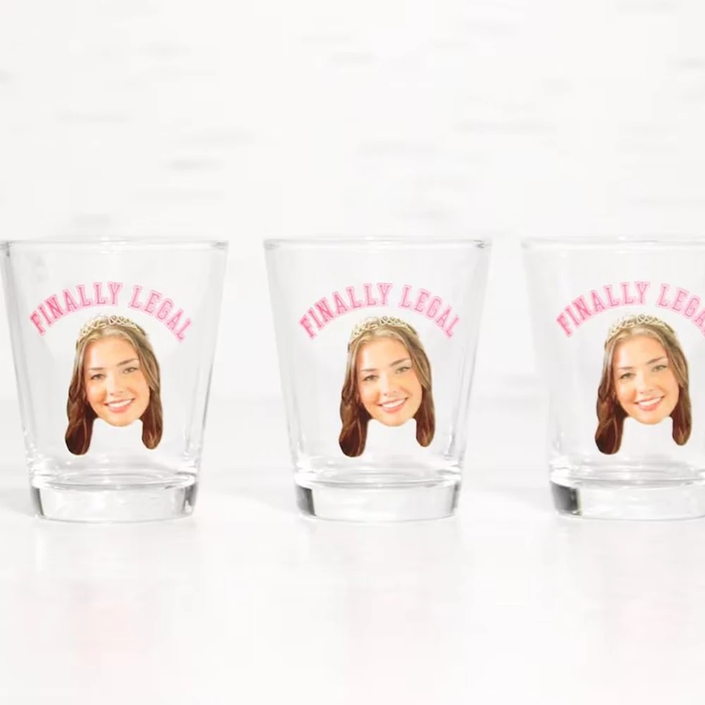 1 Piece Custom Photo Wine Glass - Personalized 