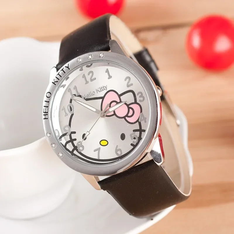 MINISO HelloKittys кварцевые детские часы наручные часы аниме Kawaii браслеты для девочек часы для женщин модные детские подарки