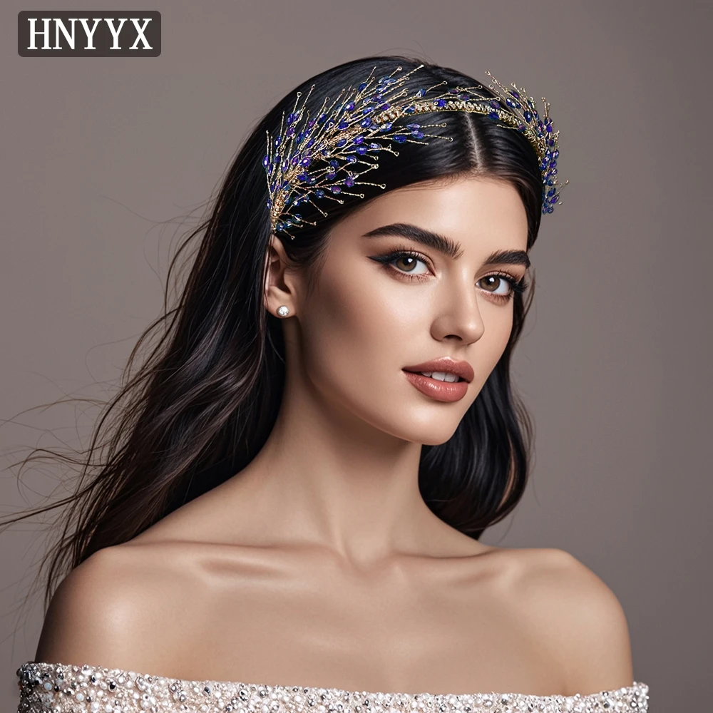 

HNYYX Crystal Wedding Headband Handmade Rhinestone Hair Accessories Bridal Headdress Beauty Headpiece Women Hairband A317