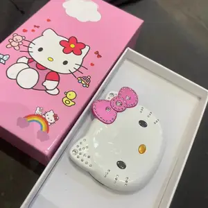 2024 Sanrio Hello Kitty Flip Phone Kawaii K688 of cartoons Children Bonito Bonito Mini Phone Birthday Fashion Girls Gifts Toys for Children 10 Main Mini Cell Phone Sales - №1