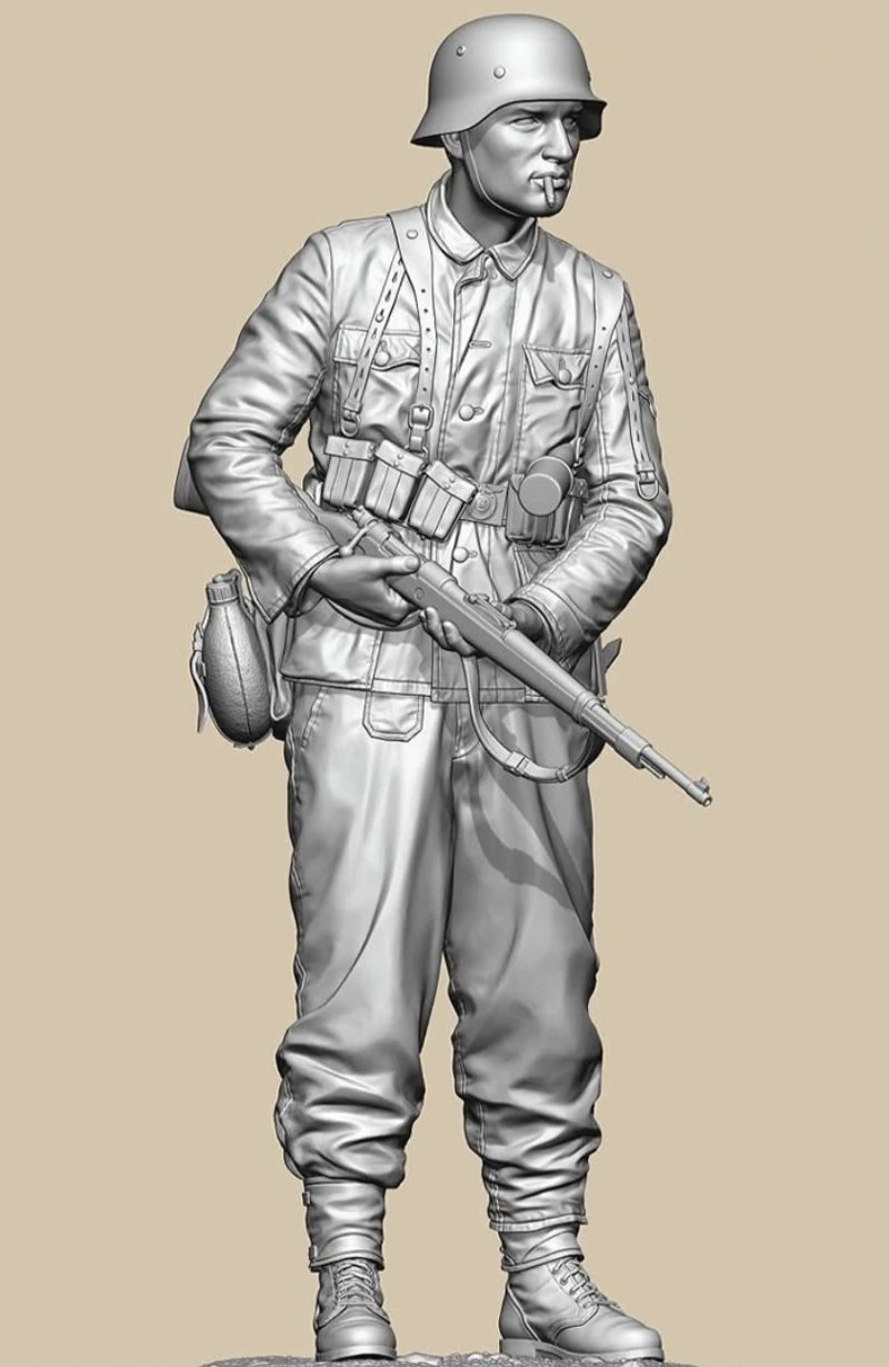 Kit de figurines en résine moulée sous pression, échelle 1/16, Poteau Ambush Battle Panzergrenadier, non assemblé et non peint