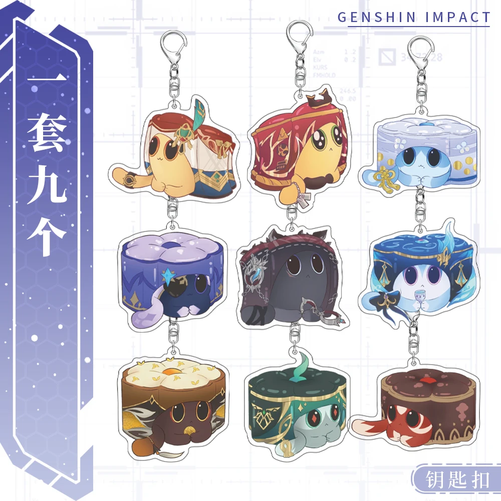 

Anime Genshin Impact Alhaitham Wriothesley Neuvillette Kaveh Kaeya Alberch Diluc Cosplay Acrylic Mascot Keychain Keyring Pendant