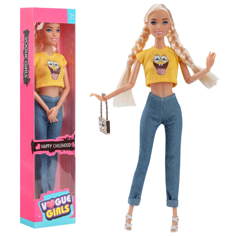 1/6 Barbi Doll Toy Fashionable And Trendy Cross Dressing Girls 30cm Barbies Full Set With Clothes for Education Birthday Gift