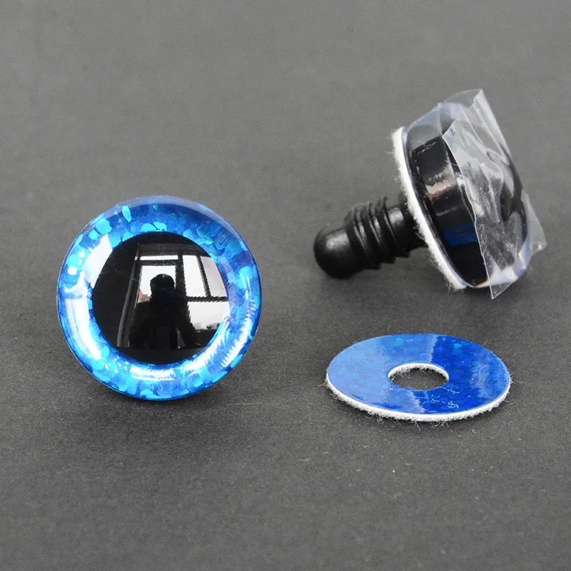 

20 шт., 10 цветов, 12-40 мм, 3D блестящие глаза с шайбами, изготовление кукол, защитные глаза для рукоделия, вязания крючком для амигуруми