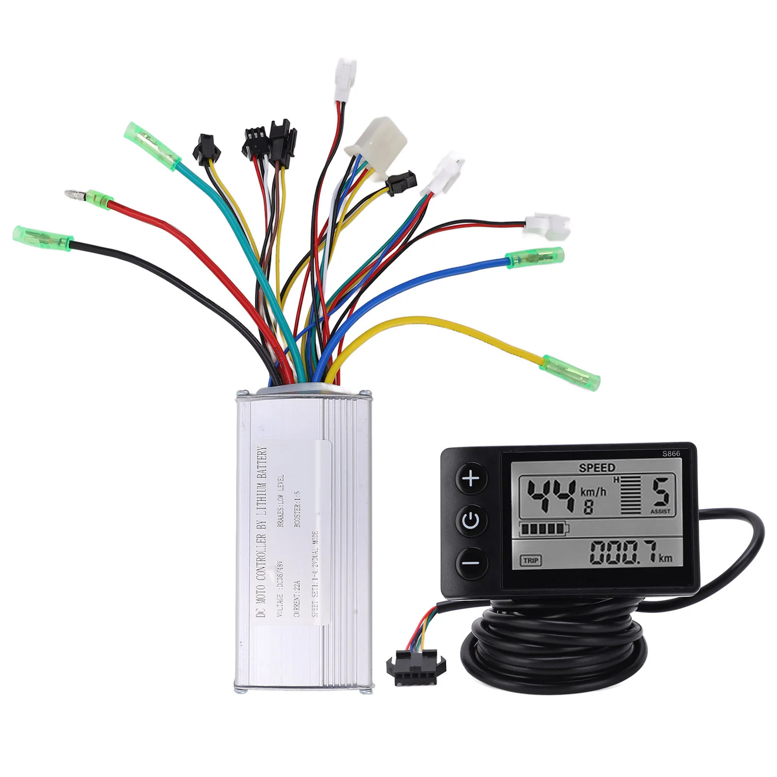 Nieuwe 36/48V 500/750W Elektrische Fiets Scooter Borstelloze Controller Kit Ip65 Waterdicht Met Lcd 866 Display Meter 22a9 Buis