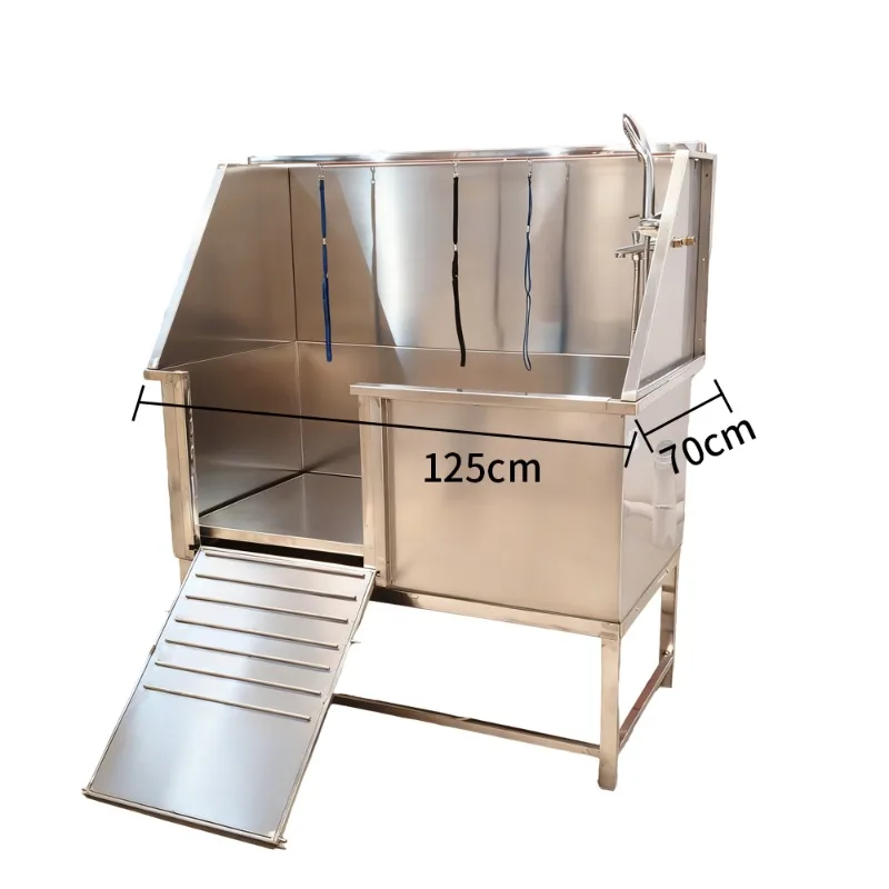 Stainless steel dog bath station with faucet Eco-friendly bathtub