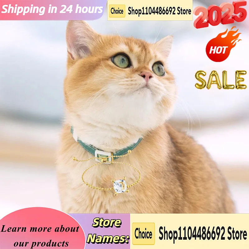 

2025 Cat Accessories Spanish Original Jewelry Gold Plated Green Crystal Adjustable Bracelet Luxury Fashion Ladies Exquisite Gift