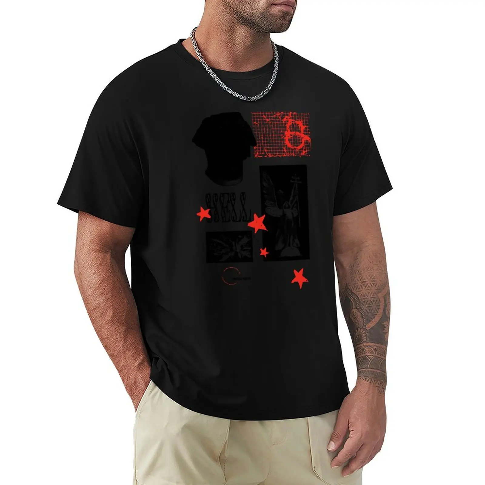Keshi Merch Hell Heaven T-Shirt Basic Casual Short Sleeve Cotton Shirt