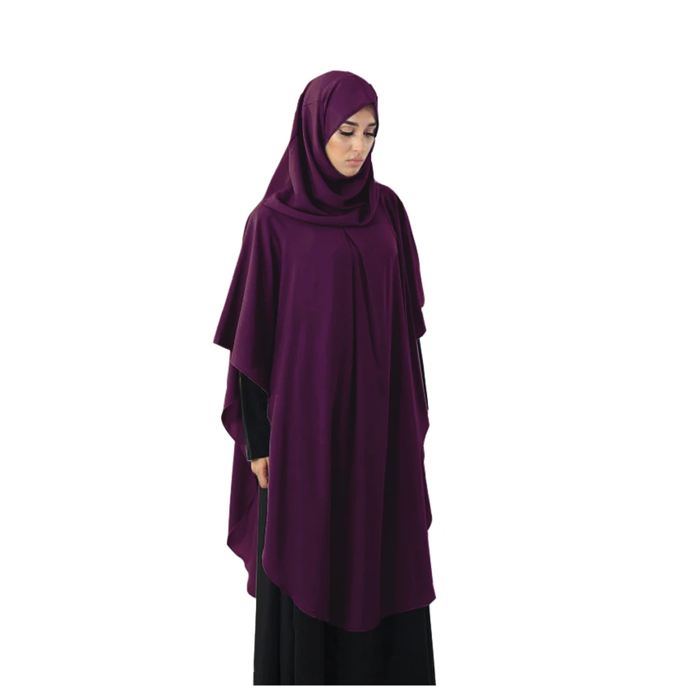 One Piece Long Khimar Eid Hoooded Tops Women Muslim Prayer Garment Islamic Clothing Ramadan Dubai Turkey Robe Abaya Dress Abayas