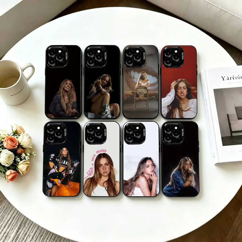 

Singer T-Tate McRae Phone Case For iPhone 17,16,15,14,13,12,11 Plus,Pro Max,XS,Colorful Silver Phone case Funda Cover