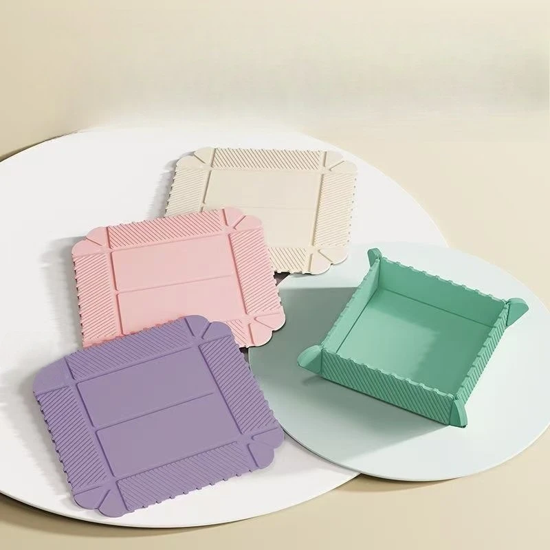 SILICONE THICKENED FOLDABLE HEAT INSULATION MAT FOLDING TABLE SCALD PREVENT MAT HIGH TEMPERATURE RESISTANT STORAGE MAT