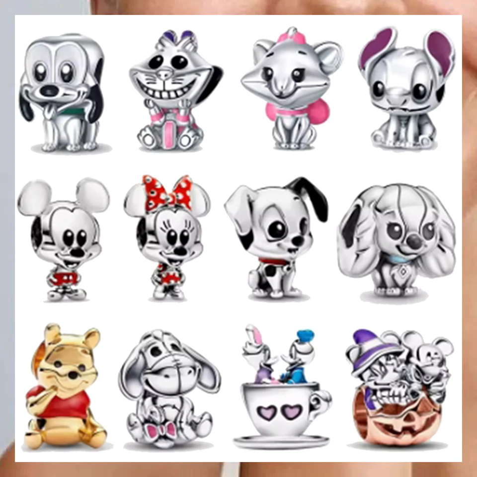 

Christmas Gfit Minnie Mickey Dangle Charm Series Fit Original Charm Bracelets Pendant Jewelry ﻿