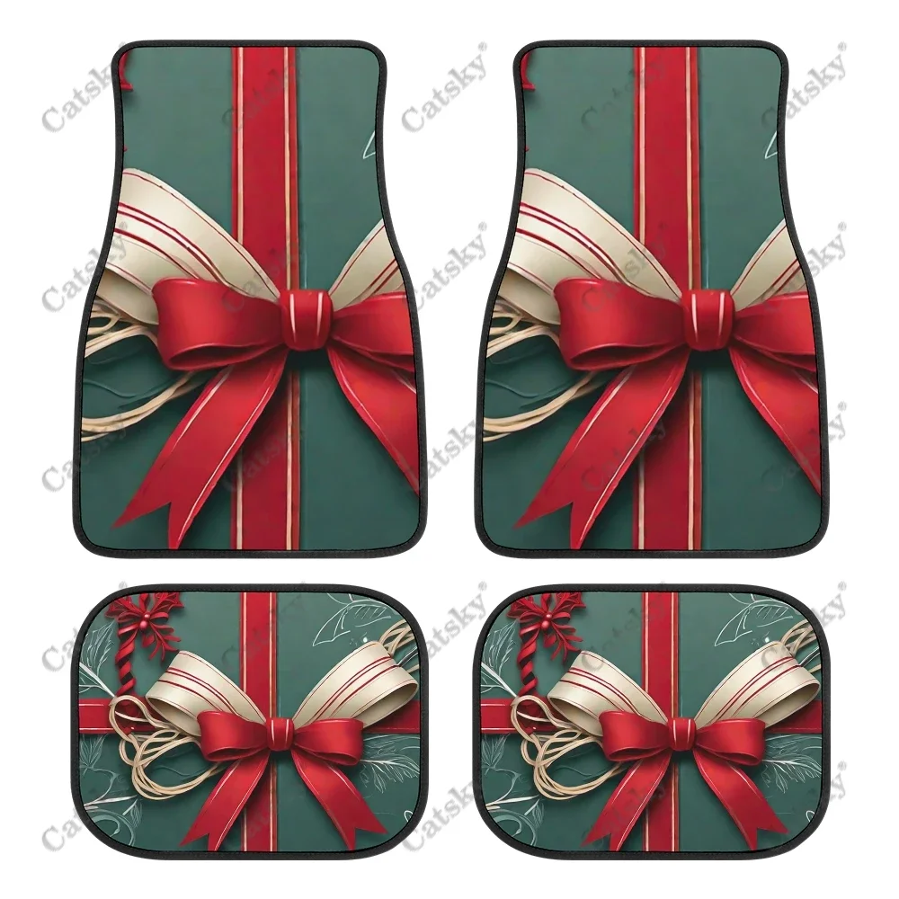 

Festive Holiday Art Car Auto Floor Mats Carpet, 4PCS Customized Cars Mat All Weather Automotive Vehicle Pad Stylish