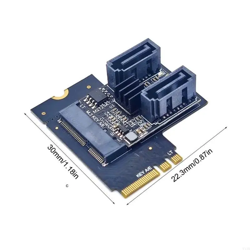 to SATA3.0 Expansion Card KEY A + E WIFI M.2 to Hard Disk Adapter Card Without Driver Installation JMB582 Chip