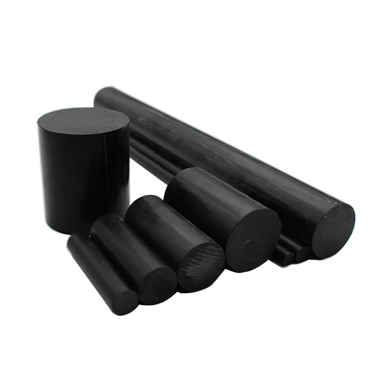 Various Sizes PVC Rod Black Plastic Engineering Round Bar Billet Spacer