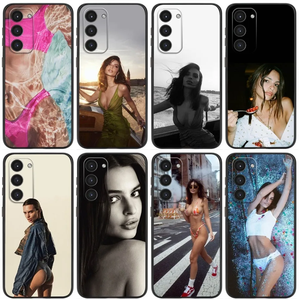 Hot Emily Ratajkowski Phone Case For Samsung Galaxy A20,A21s,A22,A31,A32,A52,A53,A72,73,A80,A91 Soft Liquid Silicone Black Cover