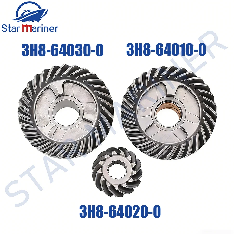 Kit de Engranajes 3H8-64010 para Motor Fuera de Borda Tohatsu de 4 Tiempos 9.9HP 18HP, Incluye Engranajes de Piñón de Avance y Retroceso 3H8-64020 3H8-64030