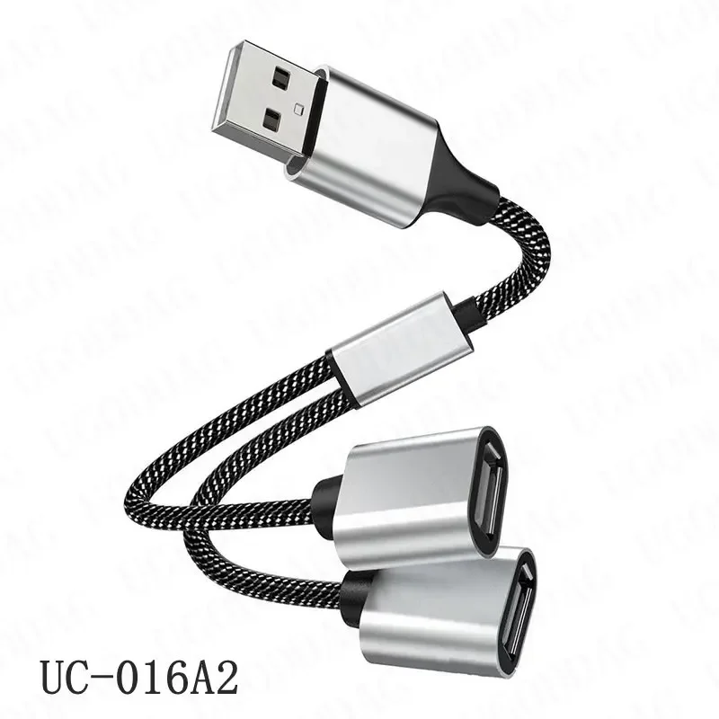 1 wtyk męski do 2 3 żeńskich gniazd USB typu C-C OTG przedłużacz Y rozdzielacz kabel do ładowania danych rozdzielacz konwerter zasilacz