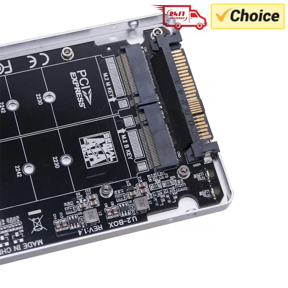 

Адаптер-карта M.2 SSD на U.2, переходник M.2 NVMe SATA-Bus NGFF SSD на PCI-e U.2, 32 Гбит/с, PC-E3.0X4 с корпусом для настольного компьютера
