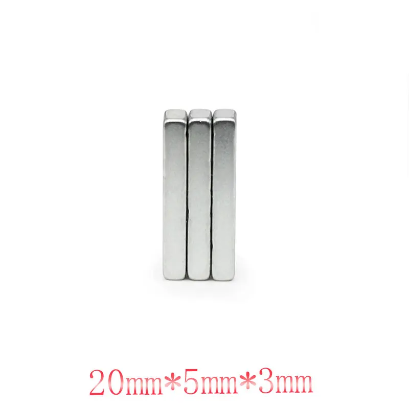 10/20/50/100/150/200PCS 20x5x3 Strong Block Magnets N35 Permanent Neodymium Magnet 20*5*3 Rectangular Rare Earth Magnet 20x5x3mm