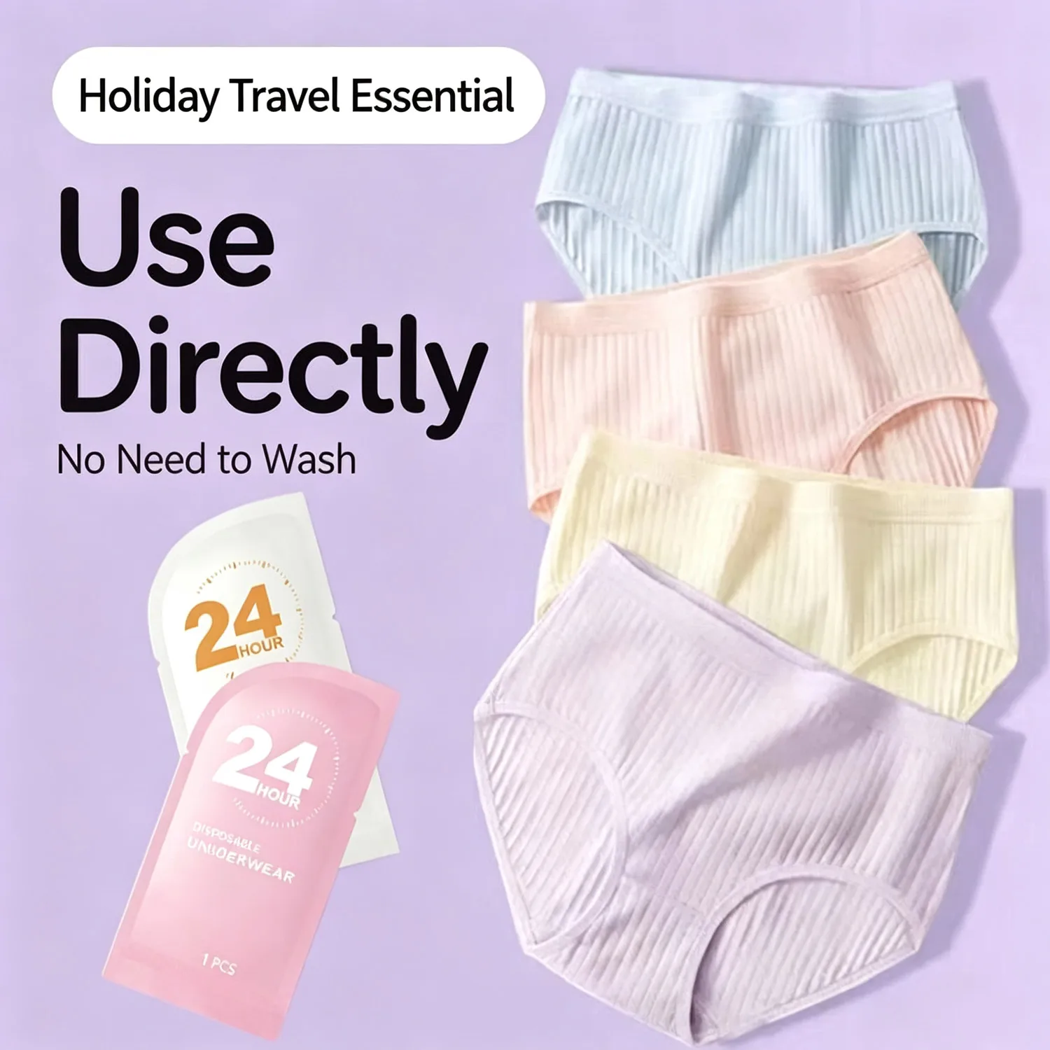 Women Disposable Underwear No Wash Portable Panties Travel Camping Sports Hygiene Ladies Briefs