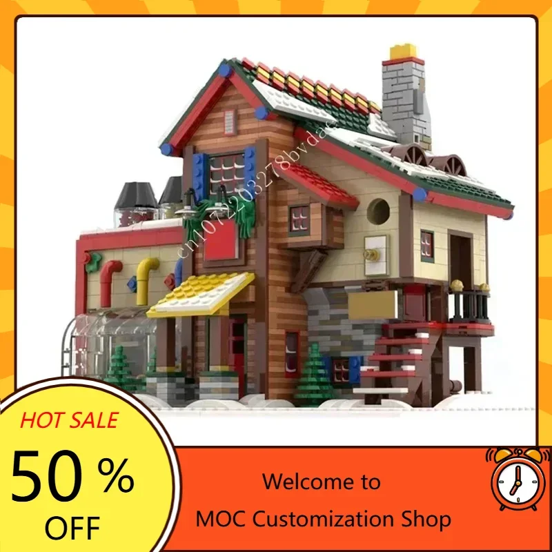 

2454PCS Winter Village Building Creation Station MOC Puzzle StreetView Architecture Holiday Birthdayal Christmas Gift forKid Age