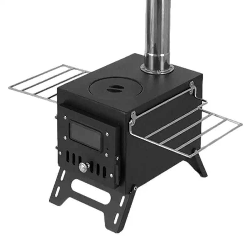 Imagem -03 - Fogão a Lenha Portátil Dobrável Fogões a Lenha ao ar Livre Aquecedor a Lenha Aquecedor a Lenha Churrasqueira em Aço Carbono Suprimentos de Acampamento