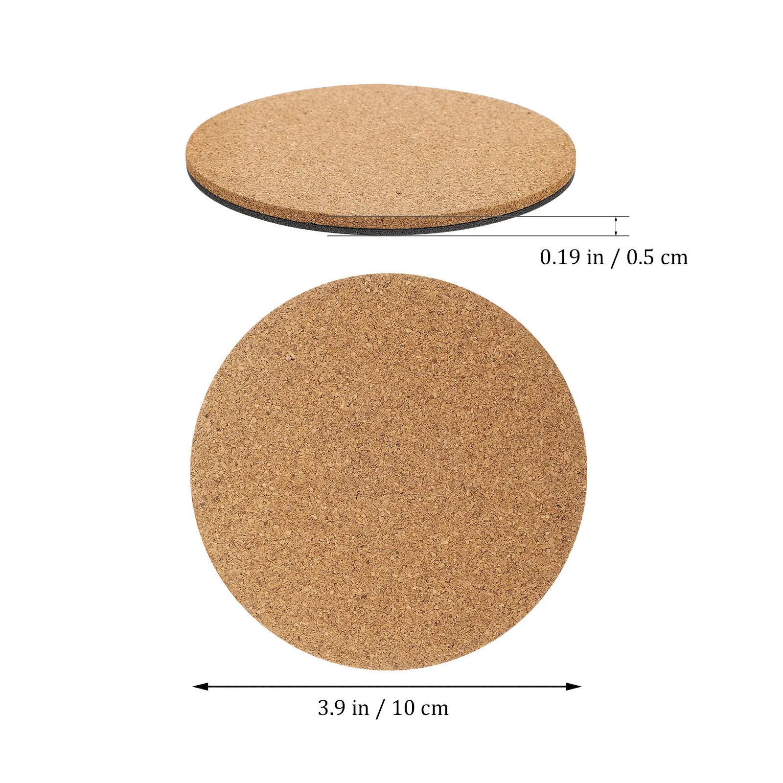 8Pcs Cork Round Coasters Plant Pots Cork Mats Absorbent Stable Nonslip Table Coasters Plant Accessories Indoor Planter Trays