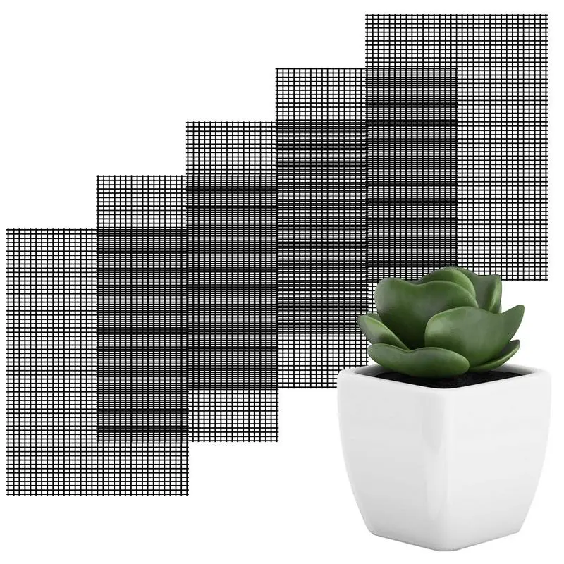 5pcs Flower Pot Mesh Pad 20x30cm Rectangular Bonsai Pot Bottom Grid Mat Mesh Prevent Soil Loss Drainage Netting Hole Screen