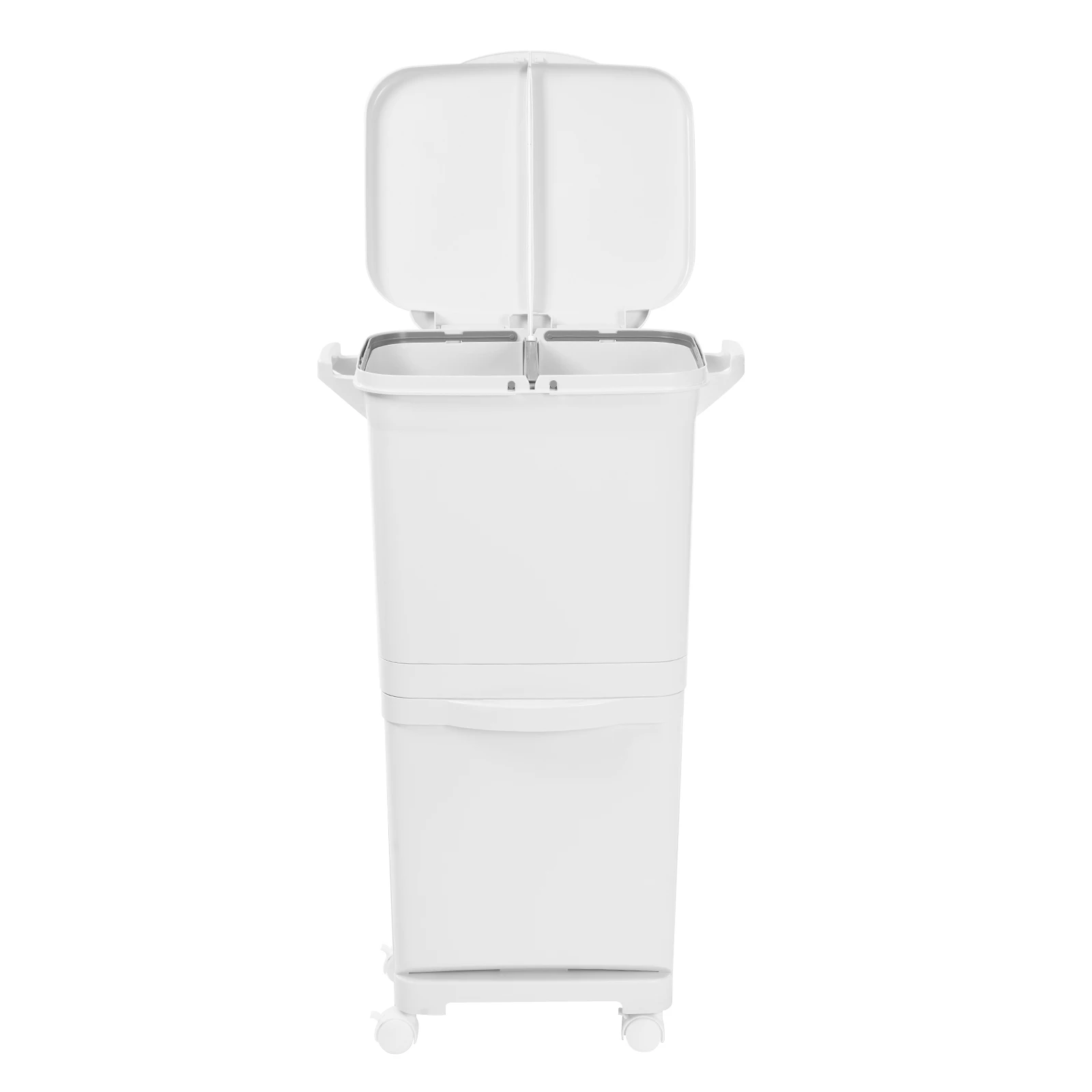 Weißer 45-Liter-Mülleimer aus PP, klassifiziert, Küchen-Mülleimer, Sortier-Mülleimer, vertikaler Mülleimer für Küchen, Schlafzimmer, Badezimmer – Detail 21