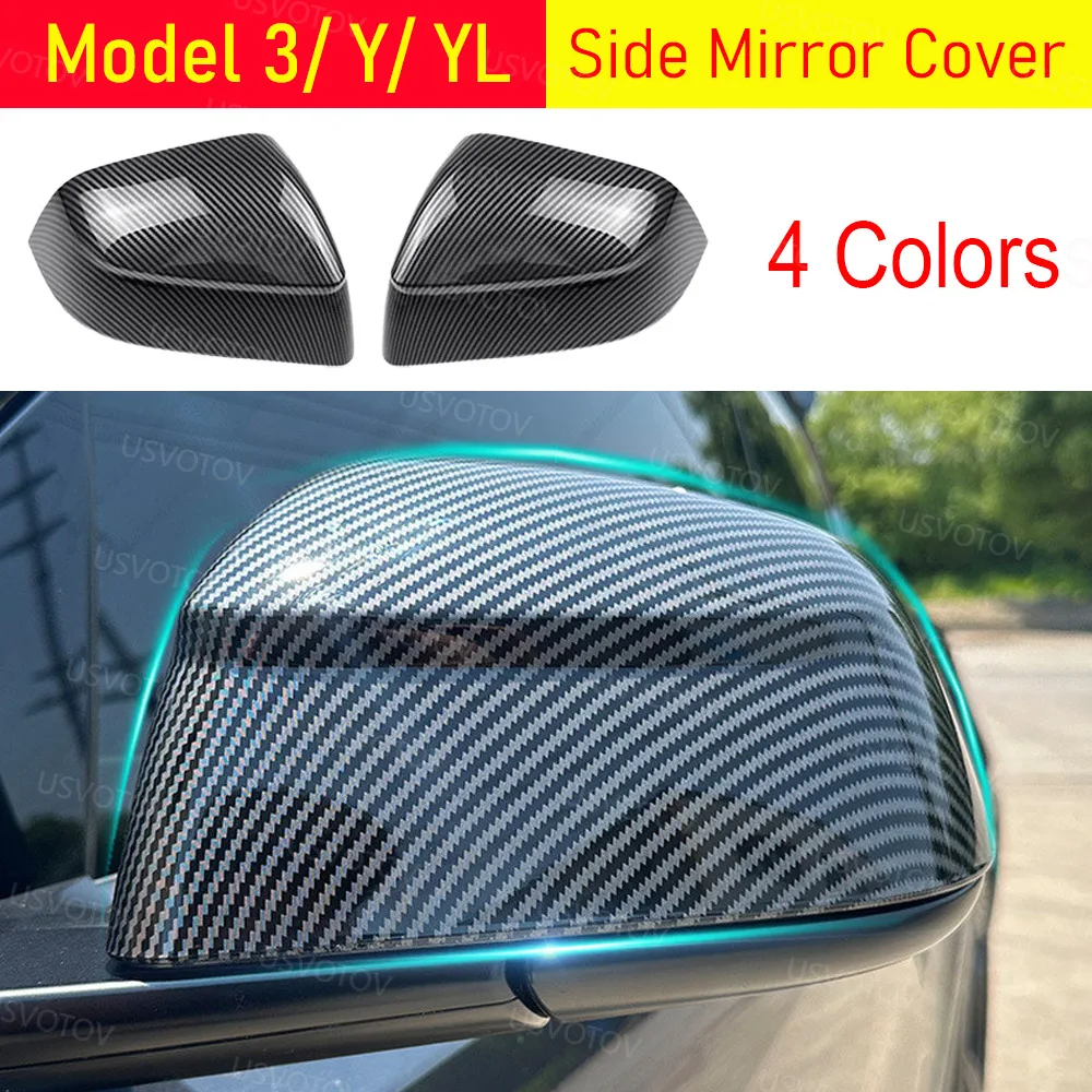 Side Mirror Cover for Tesla Model 3 Y YL 2026 2025 Travel Accessories Anti-scratch Rearview Mirror Guard Cover Protector Trim