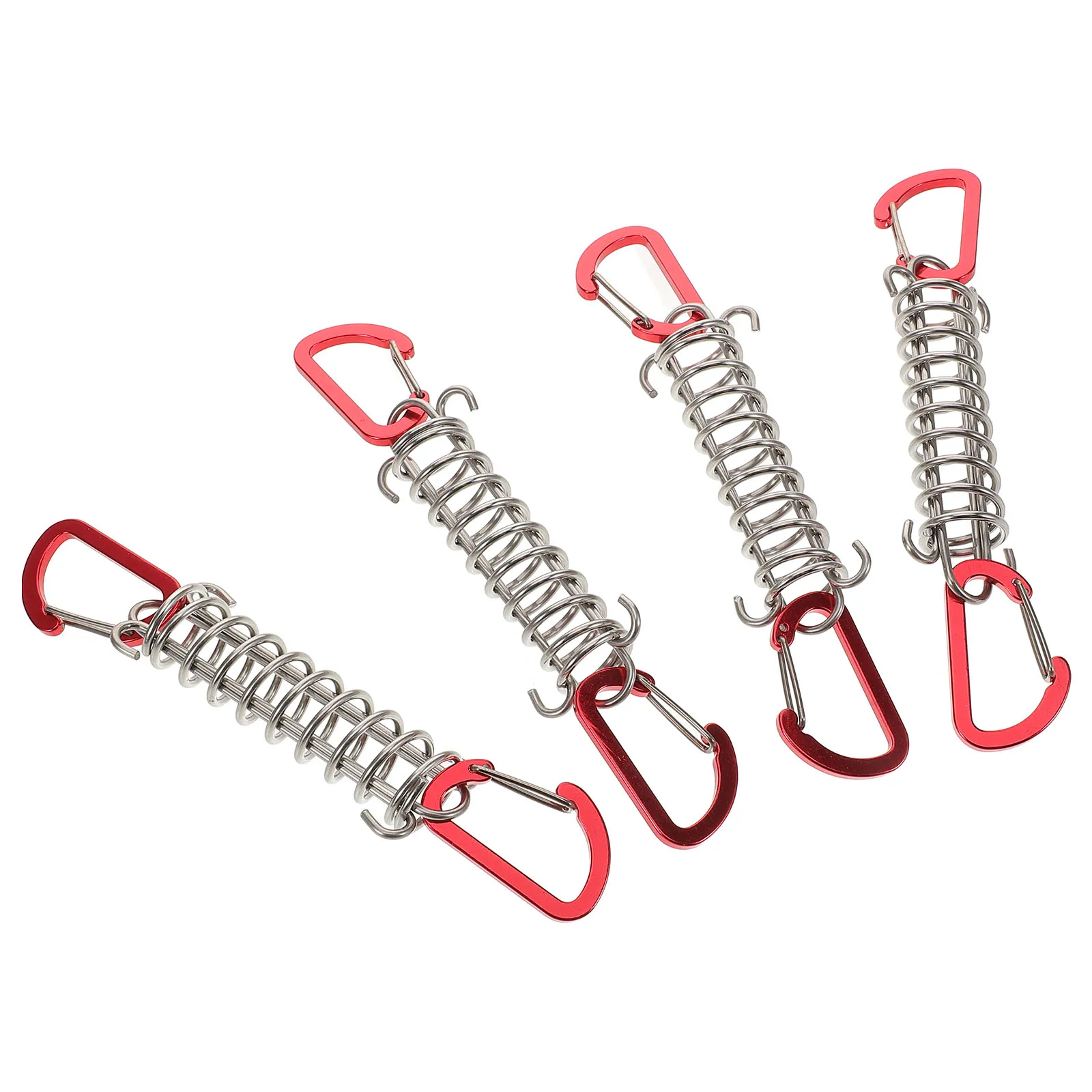 

4pcs Spring Buckle Tent Accessories Portable Camping Tightener Shock Absorbing Rope Tensioner Outdoor Tent Supplies
