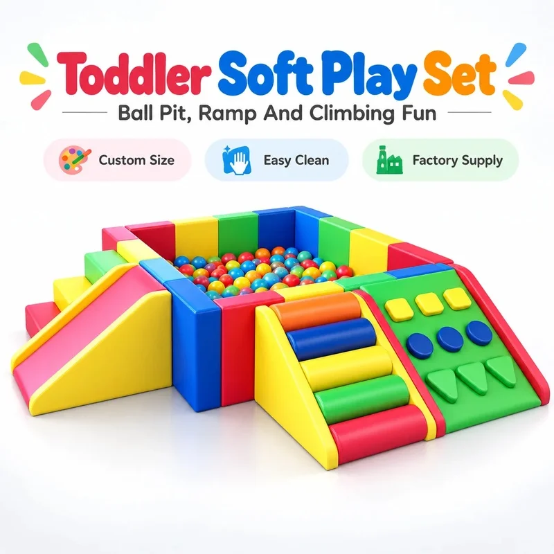 Soft Play Ball Pit Climber Indoor Playground Gym Equipment For Toddlers Kids Climbing Frame Manufacturer OEM Wholesale