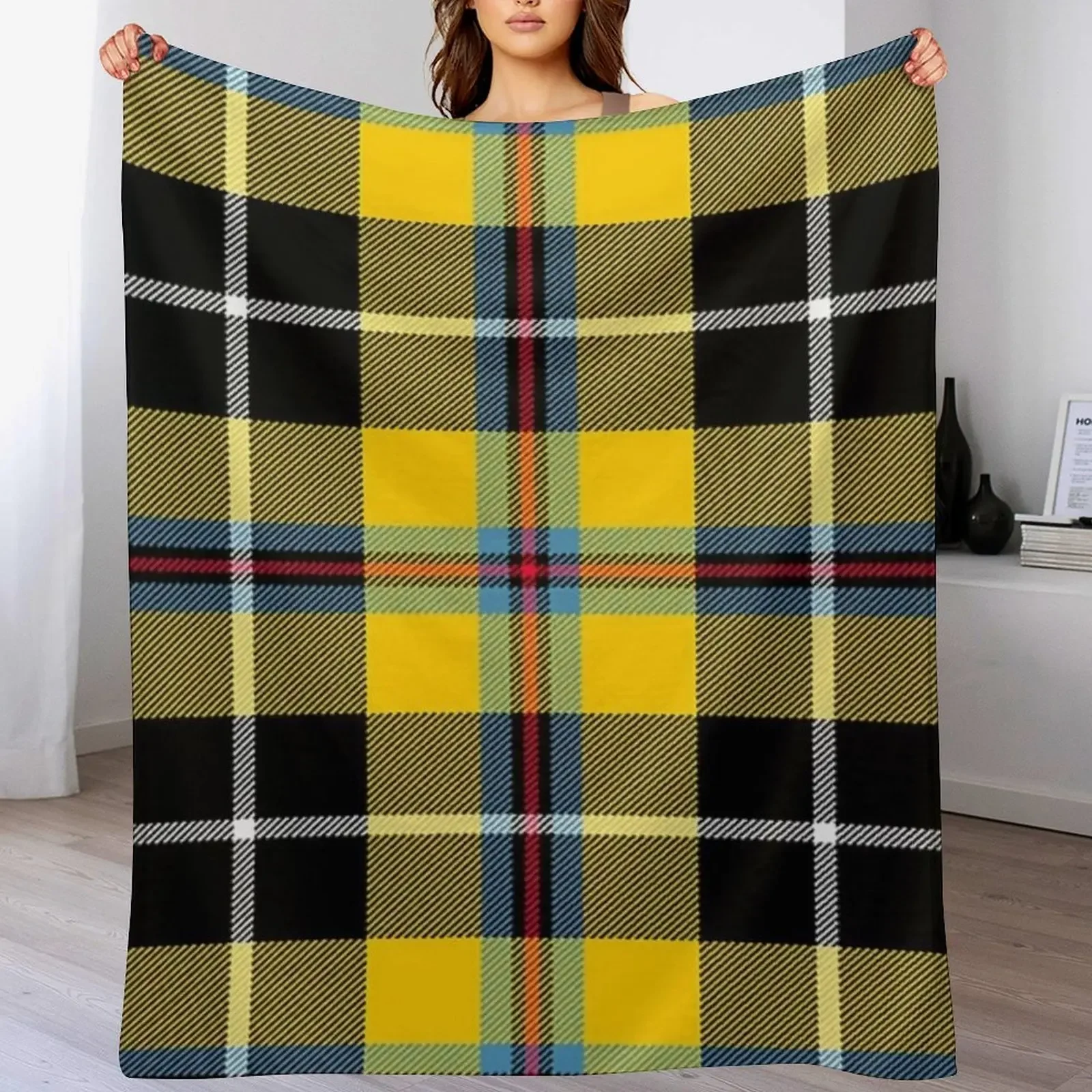 Cornish Tartan Throw Blanket Cozy Napping Blanket Gift for Mom Dad