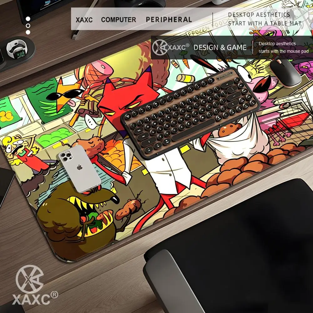 Timid C-Courage The C-Cowardly D-Dog Mouse Pad Non-Slip Rubber Gamer Balance Computer Mat Desk Mat Laptop Office Large Pad XAXC